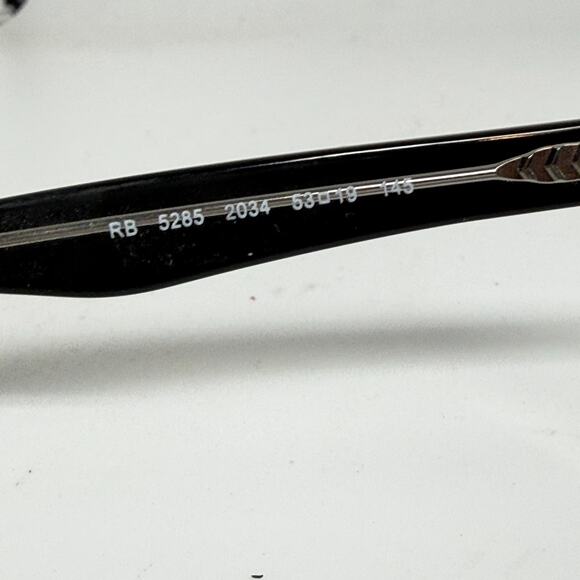 Ray-Ban Rb5285 2034 Polished Black Eyeglasses Frames 53-19-145 20125 - Picture 5 of 7